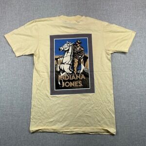 VTG 1989 Indiana‎ Jones T-Shirt Lucasfilm Mens Medium Movie Promo Single Stitch